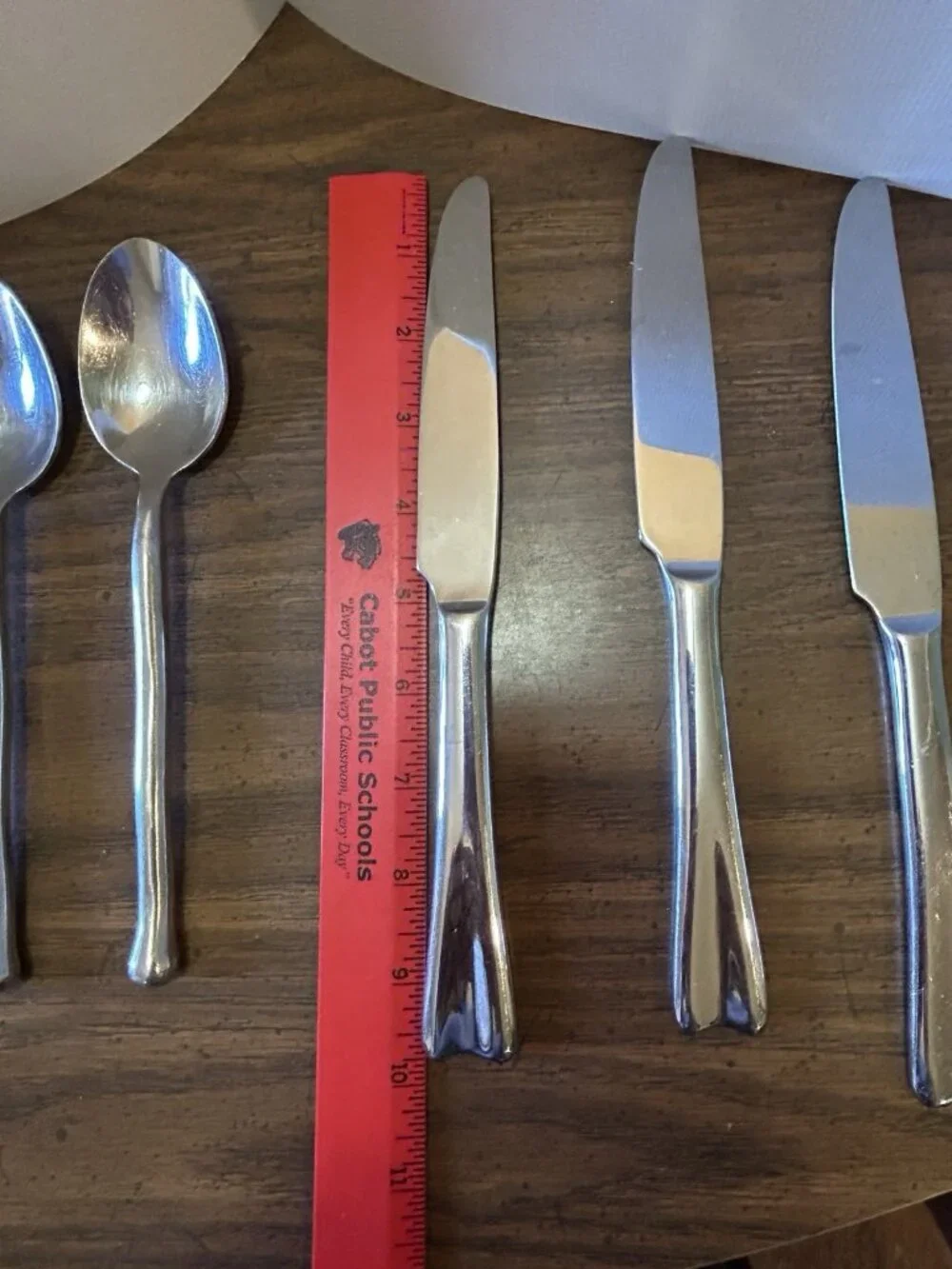 Lot Of Stainless Steel Knives And Spoons Very Heavy Quality Made
